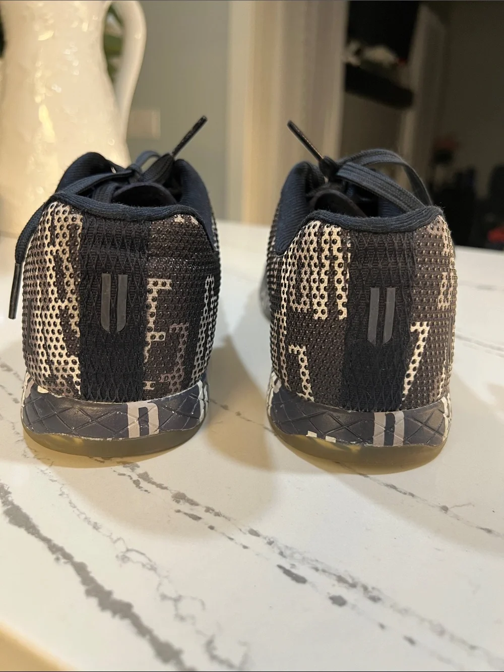 NOBULL Black and White Knit Training Shoes size W9